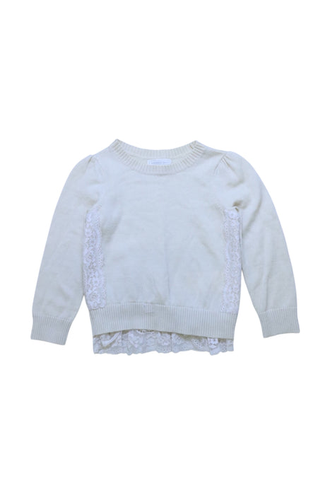 A White Knit Sweaters from Nicholas & Bears in size 2T for girl. (Front View)