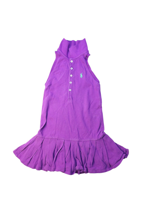 A Purple Sleeveless Dresses from Ralph Lauren in size 4T for girl. (Front View)