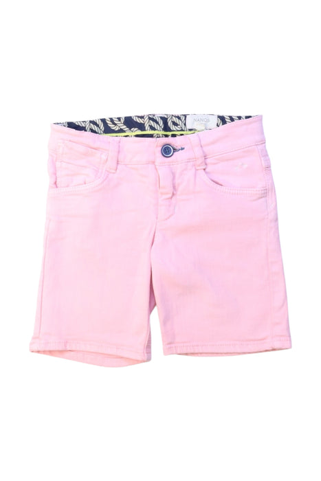 A Pink Shorts from Nanos in size 4T for girl. (Front View)