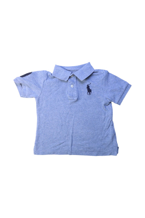 A Blue Short Sleeve Polos from Ralph Lauren in size 18-24M for girl. (Front View)