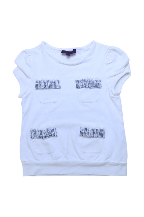 A White Short Sleeve Tops from Nicholas & Bears in size 4T for girl. (Front View)