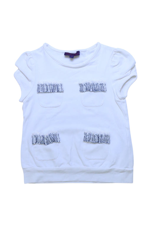 A White Short Sleeve Tops from Nicholas & Bears in size 4T for girl. (Front View)
