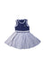 A Navy Sleeveless Dresses from Ferrari in size 2T for girl. (Front View)