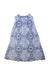 A Blue Sleeveless Dresses from Comme Maman Collection in size 4T for girl. (Front View)