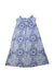 A Blue Sleeveless Dresses from Comme Maman Collection in size 4T for girl. (Back View)