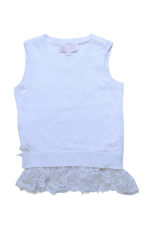 A White Sleeveless Tops from Nicholas & Bears in size 4T for girl. (Front View)