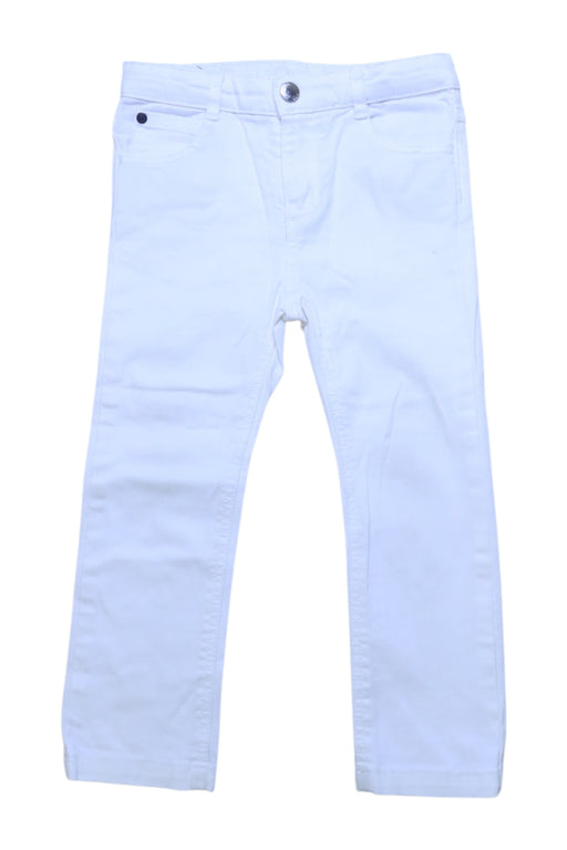 A White Jeans from Jacadi in size 3T for girl. (Front View)