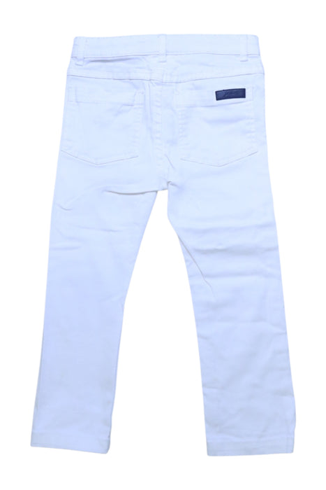 A White Jeans from Jacadi in size 3T for girl. (Back View)