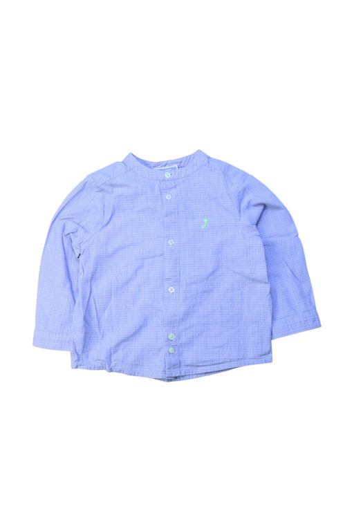 A Blue Long Sleeve Shirts from Jacadi in size 12-18M for girl. (Front View)