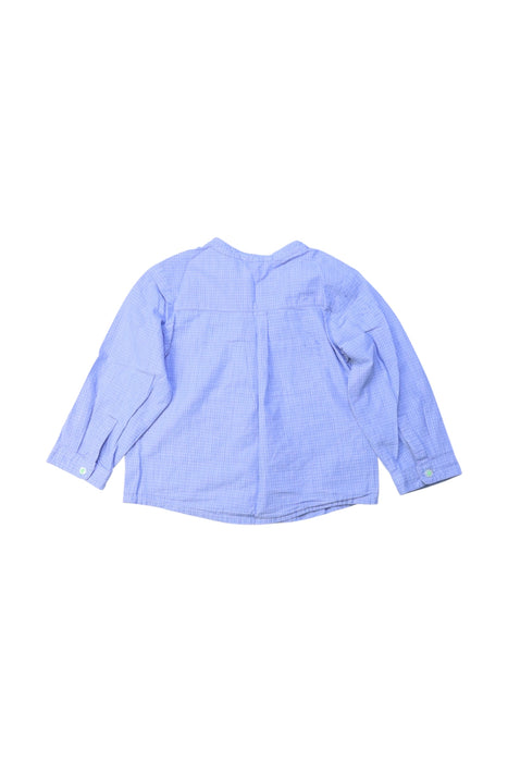 A Blue Long Sleeve Shirts from Jacadi in size 12-18M for girl. (Back View)