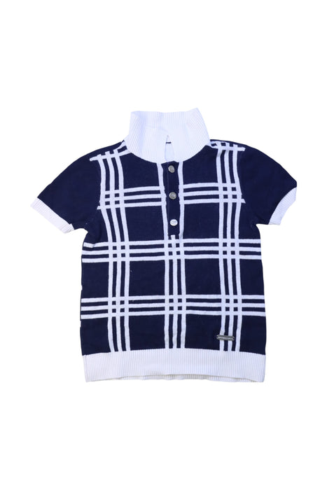 A Navy Short Sleeve Polos from Nicholas & Bears in size 4T for girl. (Front View)