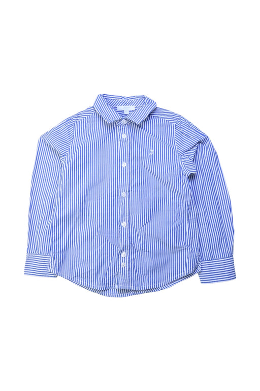 A Blue Long Sleeve Shirts from Jacadi in size 4T for girl. (Front View)