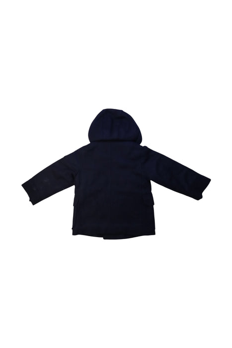 A Navy Coats from Jacadi in size 3T for neutral. (Back View)