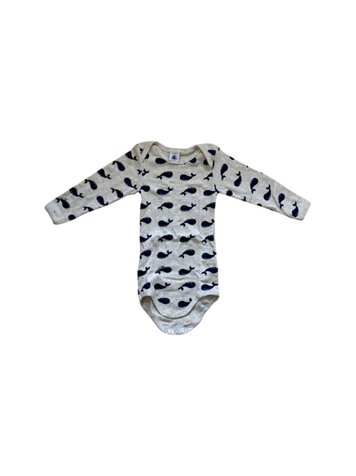 A Beige Long Sleeve Bodysuits from Petit Bateau in size 6-12M for neutral. (Front View)