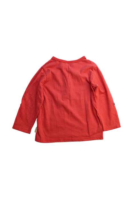 A Red Long Sleeve Tops from Mides in size 5T for girl. (Back View)