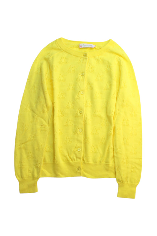 A Yellow Cardigans from Bonpoint in size 12Y for girl. (Front View)