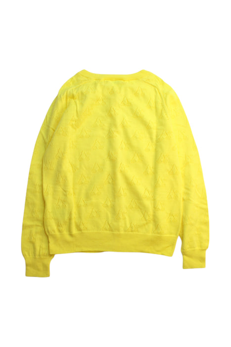 A Yellow Cardigans from Bonpoint in size 12Y for girl. (Back View)