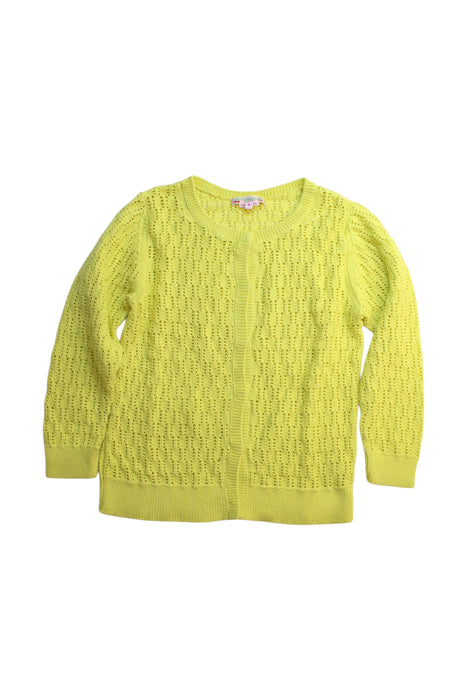 A Yellow Cardigans from Bonpoint in size 12Y for girl. (Front View)