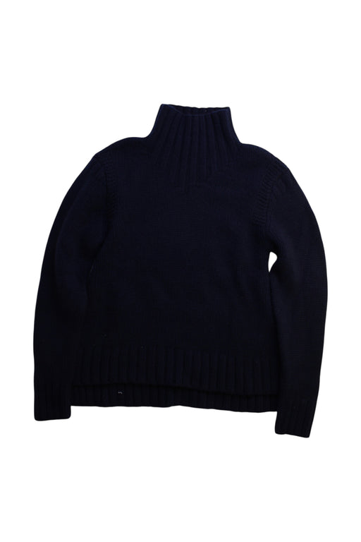 A Navy Knit Sweaters from Bonpoint in size 12Y for girl. (Front View)