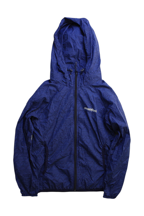 A Blue Lightweight Jackets from Mont-bell in size 7Y for boy. (Front View)