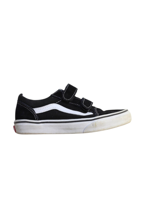 A Black Sneakers from Vans in size 6T for neutral. (Front View)