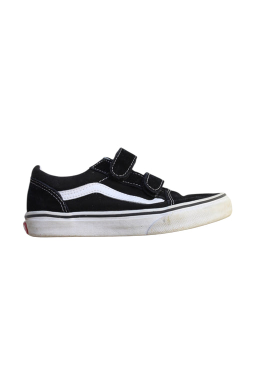 A Black Sneakers from Vans in size 6T for neutral. (Front View)