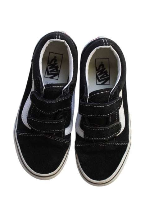 A Black Sneakers from Vans in size 6T for neutral. (Back View)