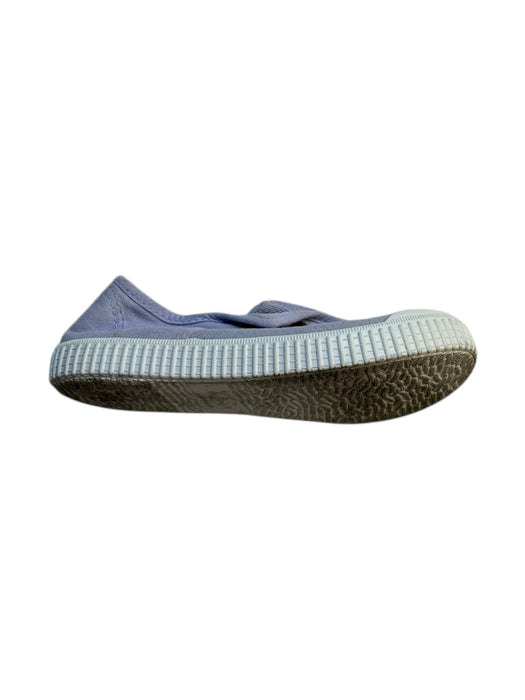 A Blue Slip Ons from Victoria in size 5T for girl. (Front View)