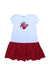 A White Short Sleeve Dresses from Monnalisa in size 8Y for girl. (Front View)