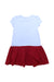 A White Short Sleeve Dresses from Monnalisa in size 8Y for girl. (Back View)
