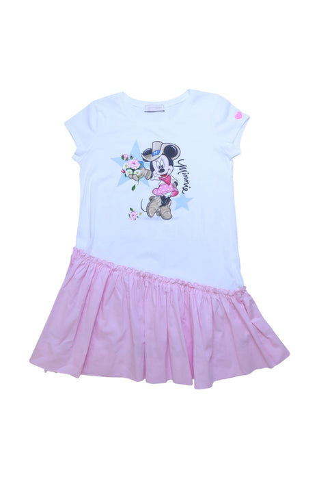 A White Short Sleeve Dresses from Monnalisa in size 8Y for girl. (Front View)