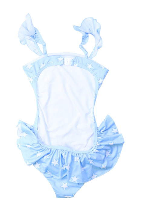 A Blue Swimsuits from Monnalisa in size 8Y for girl. (Back View)