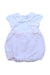 A White Short Sleeve Rompers from Patachou in size 6-12M for girl. (Front View)