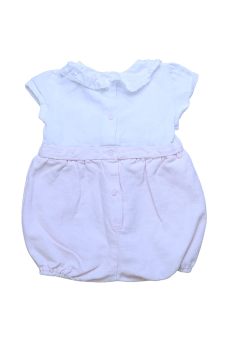 A White Short Sleeve Rompers from Patachou in size 6-12M for girl. (Back View)