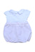 A White Short Sleeve Rompers from Patachou in size 6-12M for girl. (Back View)