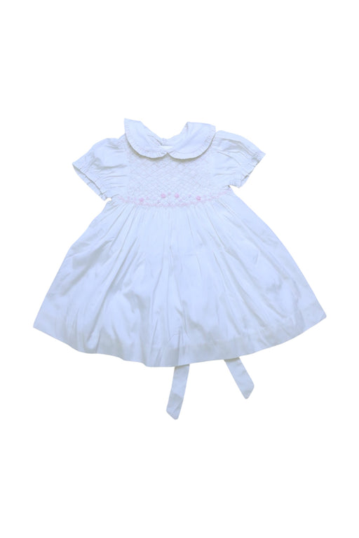A White Short Sleeve Dresses from Malvi & Co. in size 0-3M for girl. (Front View)