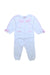A White Long Sleeve Rompers from Caramelo Kids in size 3-6M for girl. (Front View)