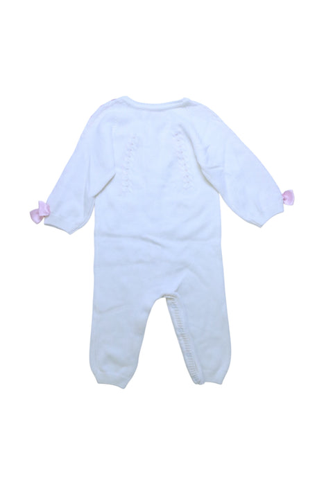 A White Long Sleeve Rompers from Caramelo Kids in size 3-6M for girl. (Back View)