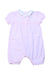 A Pink Short Sleeve Rompers from Emile et Rose in size 3-6M for girl. (Front View)