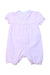 A Pink Short Sleeve Rompers from Emile et Rose in size 3-6M for girl. (Back View)