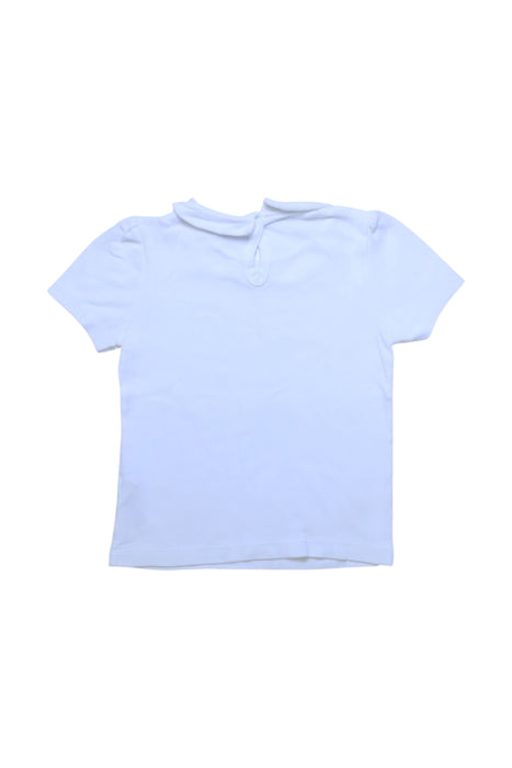 A White Short Sleeve Tops from Petit Bateau in size 6T for girl. (Back View)