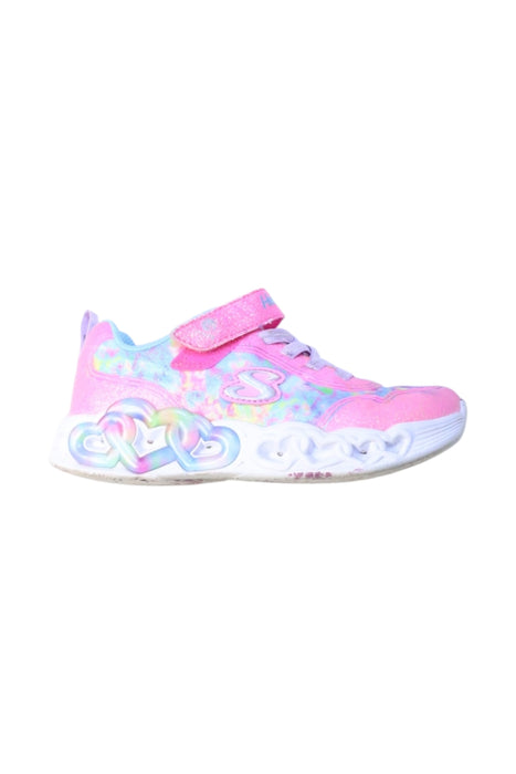 A Multicolour Sneakers from Skechers in size 7Y for girl. (Front View)