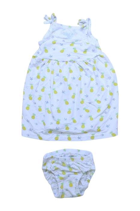 A White Dress Sets from Coco Moon in size 6-12M for girl. (Front View)