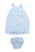 A White Dress Sets from Coco Moon in size 6-12M for girl. (Front View)