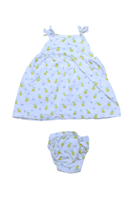 A White Dress Sets from Coco Moon in size 6-12M for girl. (Back View)