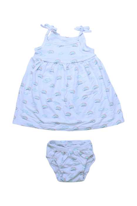 A White Dress Sets from Coco Moon in size 6-12M for girl. (Front View)