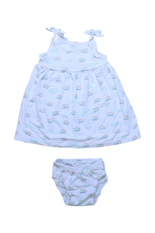A White Dress Sets from Coco Moon in size 6-12M for girl. (Front View)