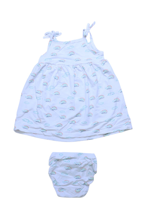 A White Dress Sets from Coco Moon in size 6-12M for girl. (Back View)