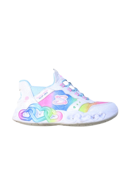 A Multicolour Sneakers from Skechers in size 7Y for girl. (Front View)