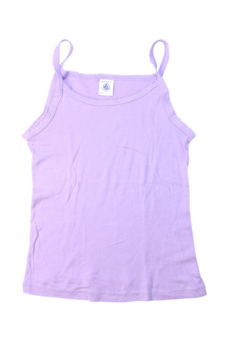 A Purple Sleeveless Tops from Petit Bateau in size 6T for girl. (Front View)